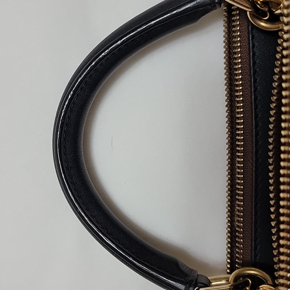 DOLCE & GABBANA Medium size two tone Tan and Mocha satchel - Picture 9 of 16